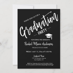 Benutzerdefinierte Minimalistische Graduierungspar Einladung