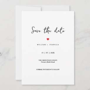 Benutzerdefinierte minimalistische Hochzeit - Term Save The Date