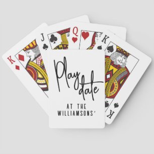 Benutzerdefinierte minimalistische lustige weiße s spielkarten