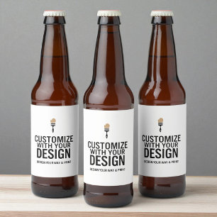 Benutzerdefinierte Minimalistische Personalisierte Bierflaschenetikett