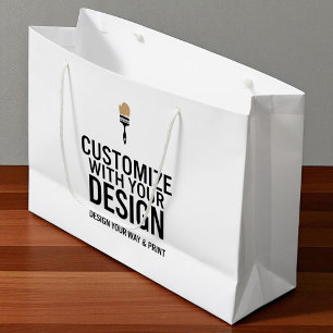 Benutzerdefinierte Minimalistische Personalisierte Große Geschenktüte
