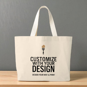 Benutzerdefinierte minimalistische personalisierte jumbo stoffbeutel
