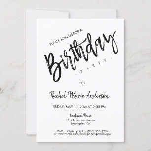 Benutzerdefinierte Minimalistische SkriptGeburtsta Einladung