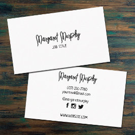 Benutzerdefinierte Minimalistische Social-Media-Ka Visitenkarte