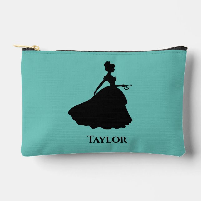 Benutzerdefinierte Mit Monogramm Princess Zubehörtasche (Vorderseite)