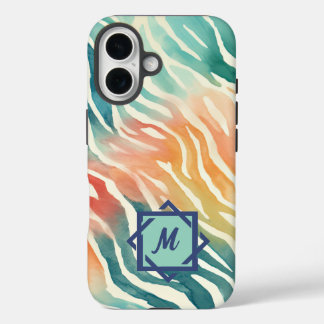 Benutzerdefinierte Mit Monogramm Wasserfarbe iPhone 16 Hülle