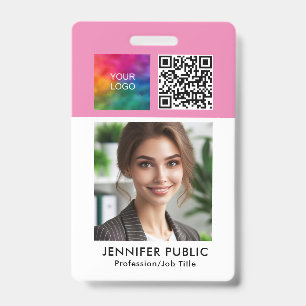 Benutzerdefinierte Mitarbeiter Firmen QR-Code Logo Ausweis