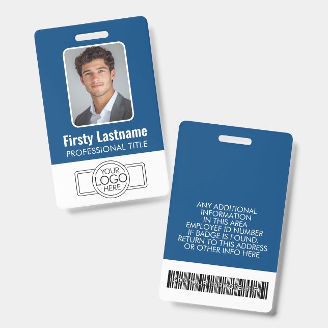 Benutzerdefinierte Mitarbeiter - Foto, Barcode, Lo Ausweis (Vorder- & Rückseite)