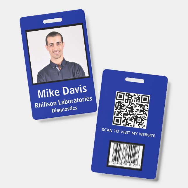 Benutzerdefinierte Mitarbeiter-Foto-ID Ausweis (Vorder- & Rückseite)