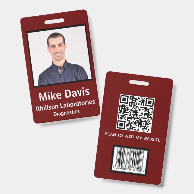 Benutzerdefinierte Mitarbeiter-Foto-ID Ausweis (Vorder- & Rückseite)