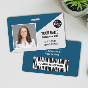 Benutzerdefinierte Mitarbeiter-Foto-ID-Barcode-Log Ausweis