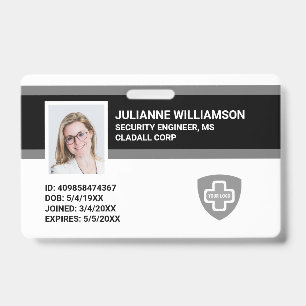 Benutzerdefinierte Mitarbeiter-Foto-ID, Barcode un Ausweis