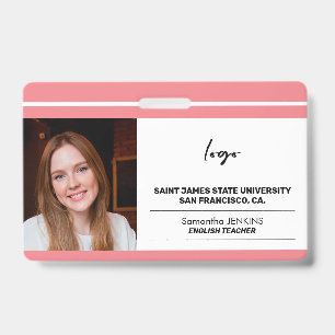 Benutzerdefinierte Mitarbeiter-Foto-Logo und Bare- Ausweis