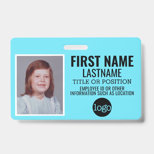 Benutzerdefinierte Mitarbeiter-ID - Foto, Bar, Log Ausweis (Vorderseite)