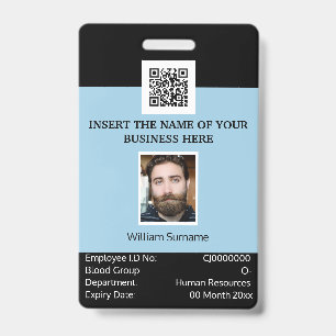 Benutzerdefinierte Mitarbeiter-ID-Karte vertikal d Ausweis
