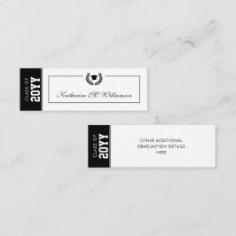 Benutzerdefinierte moderne Abschluss-Namenskarte w Telefonnummerkarte