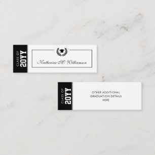 Benutzerdefinierte moderne Abschluss-Namenskarte w Telefonnummerkarte