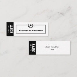 Benutzerdefinierte moderne Abschluss-Namenskarte w Telefonnummerkarte