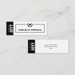 Benutzerdefinierte moderne Abschluss-Namenskarte w Telefonnummerkarte