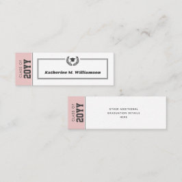 Benutzerdefinierte moderne Abschluss-Namenskarte w Telefonnummerkarte