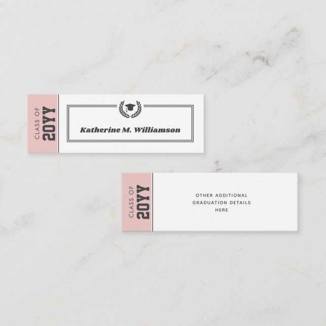 Benutzerdefinierte moderne Abschluss-Namenskarte w Telefonnummerkarte (Vorne/Hinten)