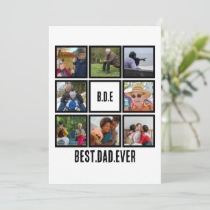 Benutzerdefinierte moderne BDE Best Dad Ever 8-Fot Feiertagskarte