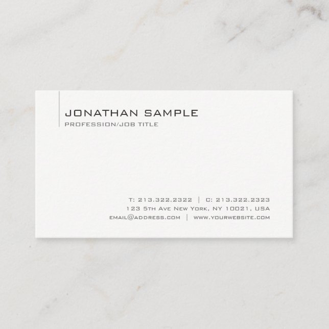 Benutzerdefinierte moderne Berufliche Vorlage Mini Visitenkarte (Vorderseite)