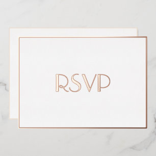 Benutzerdefinierte moderne elegante Party-RSVP Wei Folieneinladung