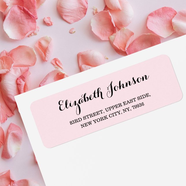 Benutzerdefinierte moderne elegante rosa Rücksende (Create Custom Modern Elegant Pink Return Address Label)