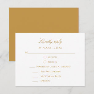 Benutzerdefinierte moderne elegante Skript Gold- u RSVP Karte