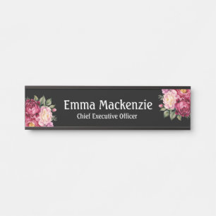 Benutzerdefinierte moderne florale Namensschild Bü