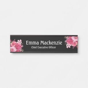 Benutzerdefinierte moderne florale Namensschild Bü