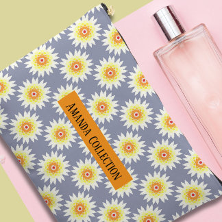 Benutzerdefinierte moderne girly florale hellviole zubehörtasche
