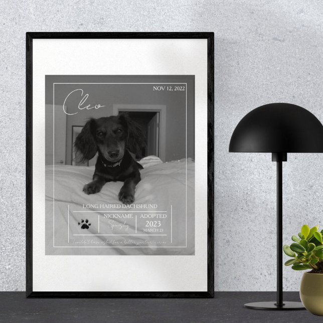 Benutzerdefinierte moderne Haustiere Details Portr Fotodruck (Celebrate your pet with this custom pet portrait! )