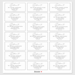 Benutzerdefinierte, moderne Hochzeitsadressen-Labe Aufkleber