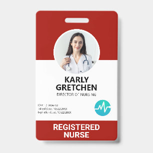 Benutzerdefinierte moderne Krankenhausmitarbeiter- Ausweis