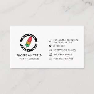 Benutzerdefinierte moderne Logos Minimalistische S Visitenkarte