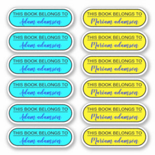 Benutzerdefinierte moderne Namensaufkleber (dieses Aufkleber