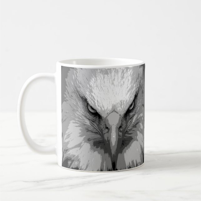 Benutzerdefinierte moderne Pop Art Eagle Kopfvorla Kaffeetasse (Links)