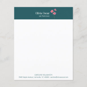 Benutzerdefinierte moderne rosa teal Blumen Geschä