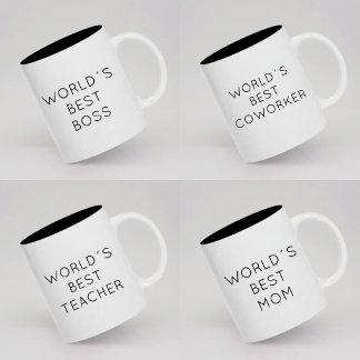 Benutzerdefinierte moderne Schrift Weltbester Lehr Kaffeetasse