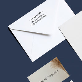 Benutzerdefinierte moderne Script-Address-Briefmar Gummistempel