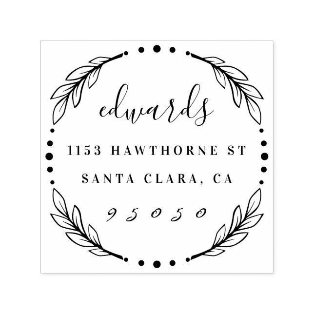 Benutzerdefinierte moderne Script-Rücksendeadresse Permastempel (Design)