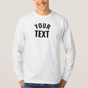 Benutzerdefinierte, moderne Textfarbe Mens Long Sl T-Shirt