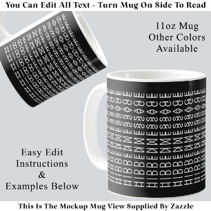 Benutzerdefinierte moderne Typografie Optische Ill Kaffeetasse
