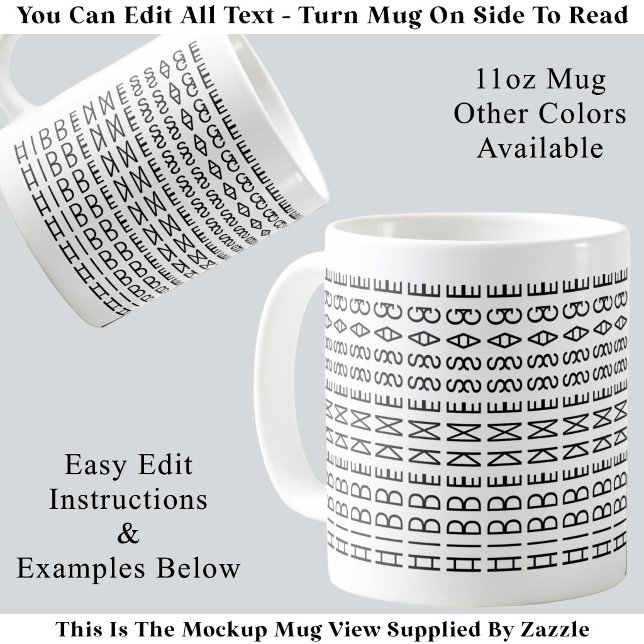 Benutzerdefinierte moderne Typografie Optische Ill Kaffeetasse (Von Creator hochgeladen)