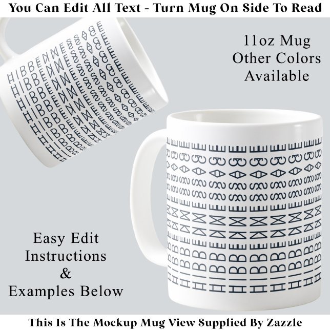 Benutzerdefinierte moderne Typografie Optische Ill Kaffeetasse (Von Creator hochgeladen)