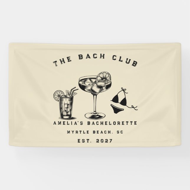 Benutzerdefinierte moderne Wochenend-Junggesellinn Banner (Horizontal)