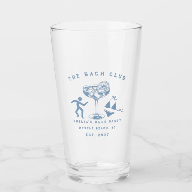 Benutzerdefinierte moderne Wochenend-Junggesellinn Glas (Vorderseite)