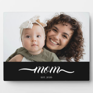 Benutzerdefinierte Mom Established Modern Script F Fotoplatte